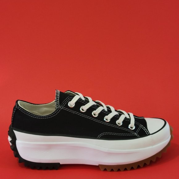 Converse Run Star Hike Low 'Black Gum' Unisex Platform Sneakers 168816C NWT - Picture 2 of 6